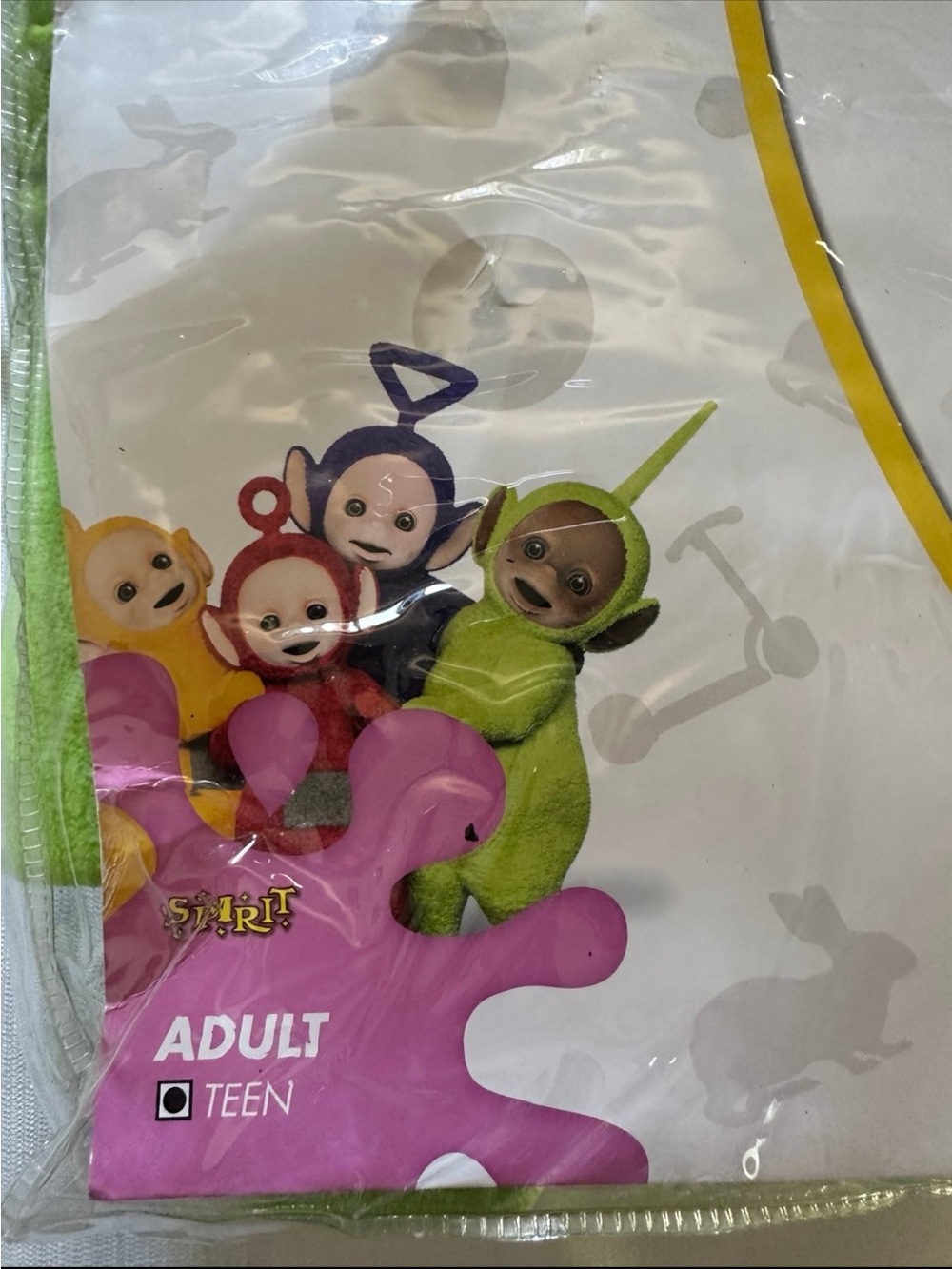 Teletubbies Green Dipsy Polyester Jumpsuit Costume Size Adult Teen *READ* - Picture 3 of 11